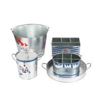Tin BBQ Ice Bucket /Galvanized Tin Bucket /Tin BBQ Container /Rectangle Tin BBQ Container /Round Tin Plate with Handles